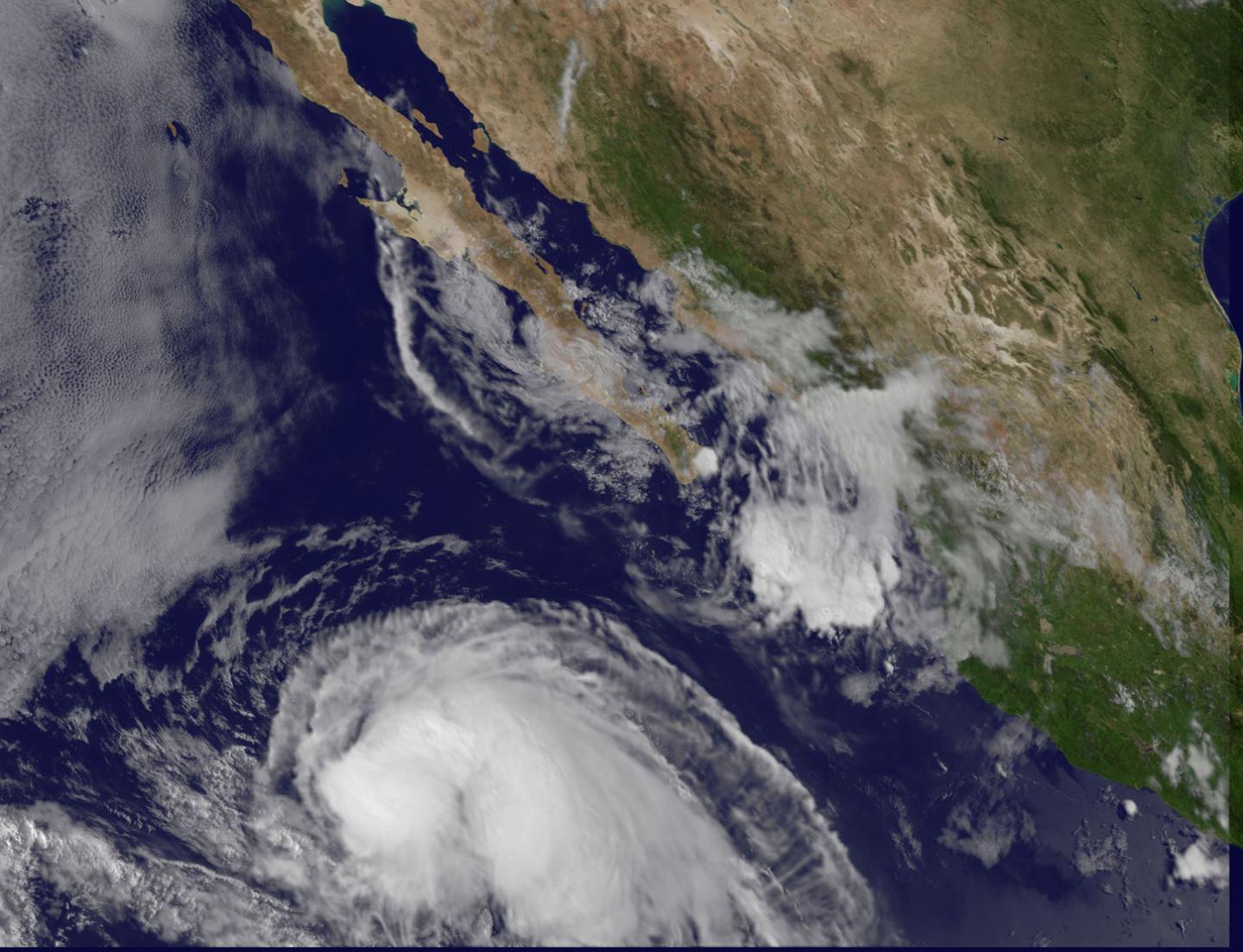 Satellite shows some shear in Hurricane Hilar EurekAlert!