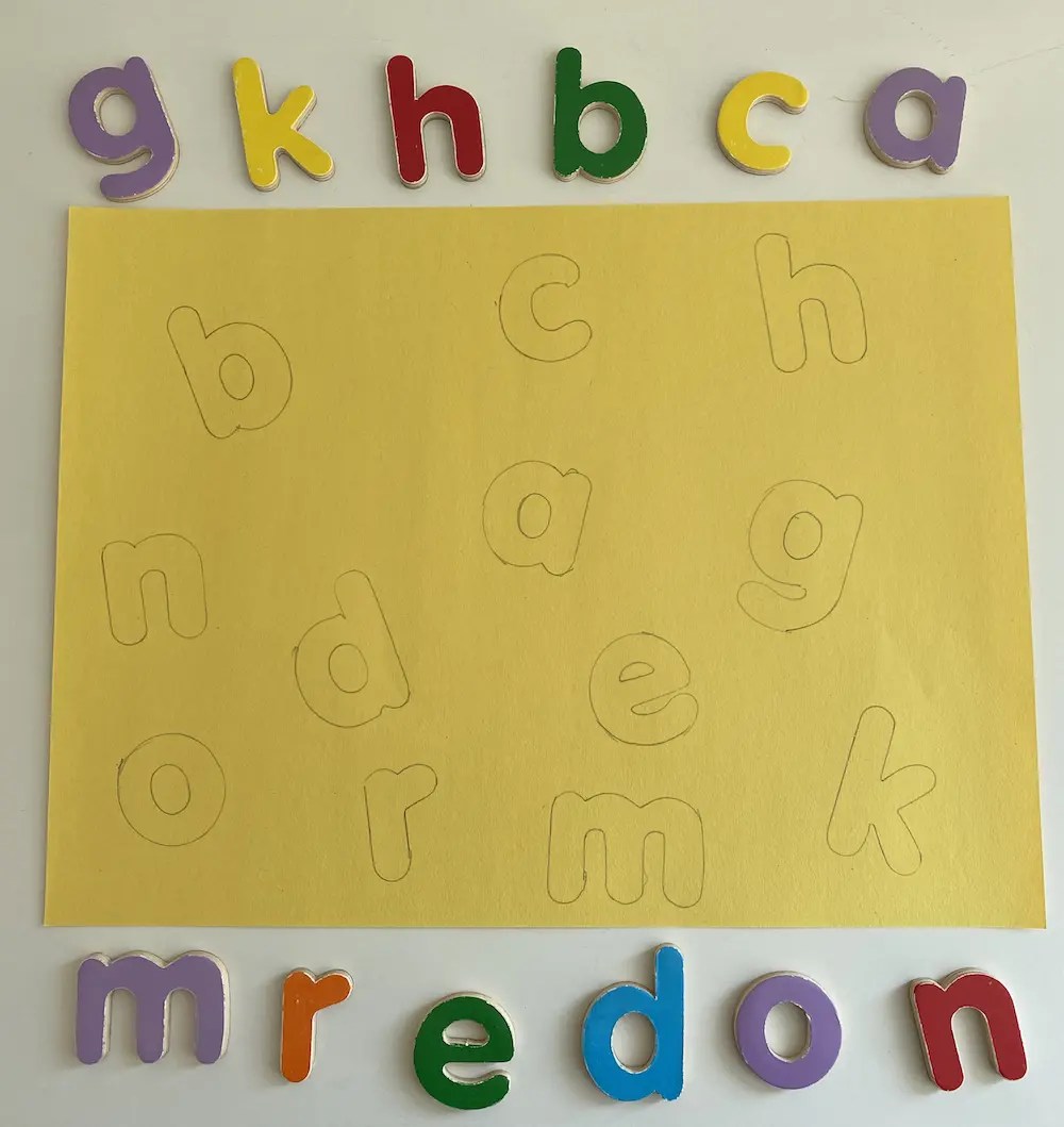 Letter Recognition Matching Game Early Education Zone