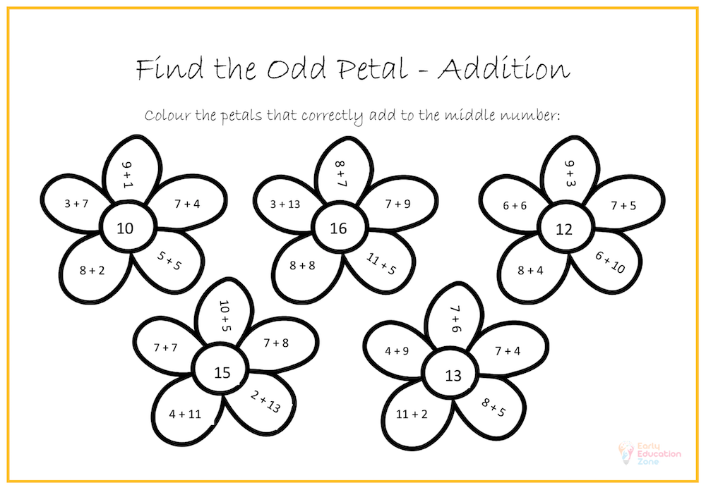 Find the Odd One Out Maths Activity Early Education Zone