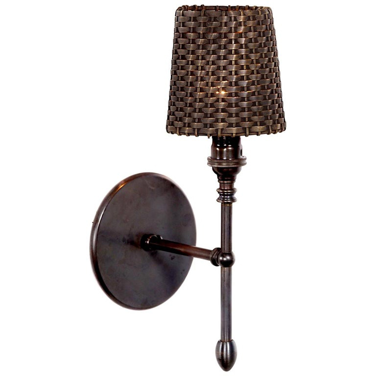 Elegant Brass Basket Wall Sconce Early Electrics