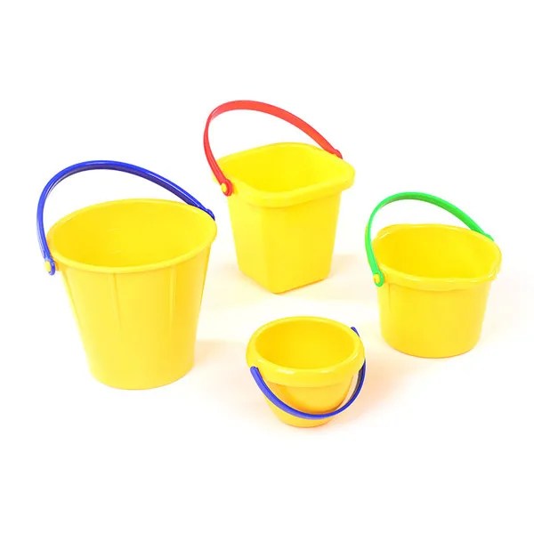 Set of Yellow Buckets for Water and Sand Play Early Excellence