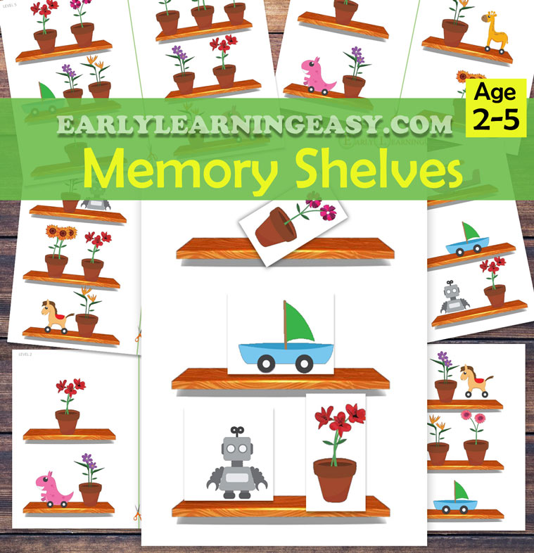Memory Shelves Activity Toddlers Early Learning Easy