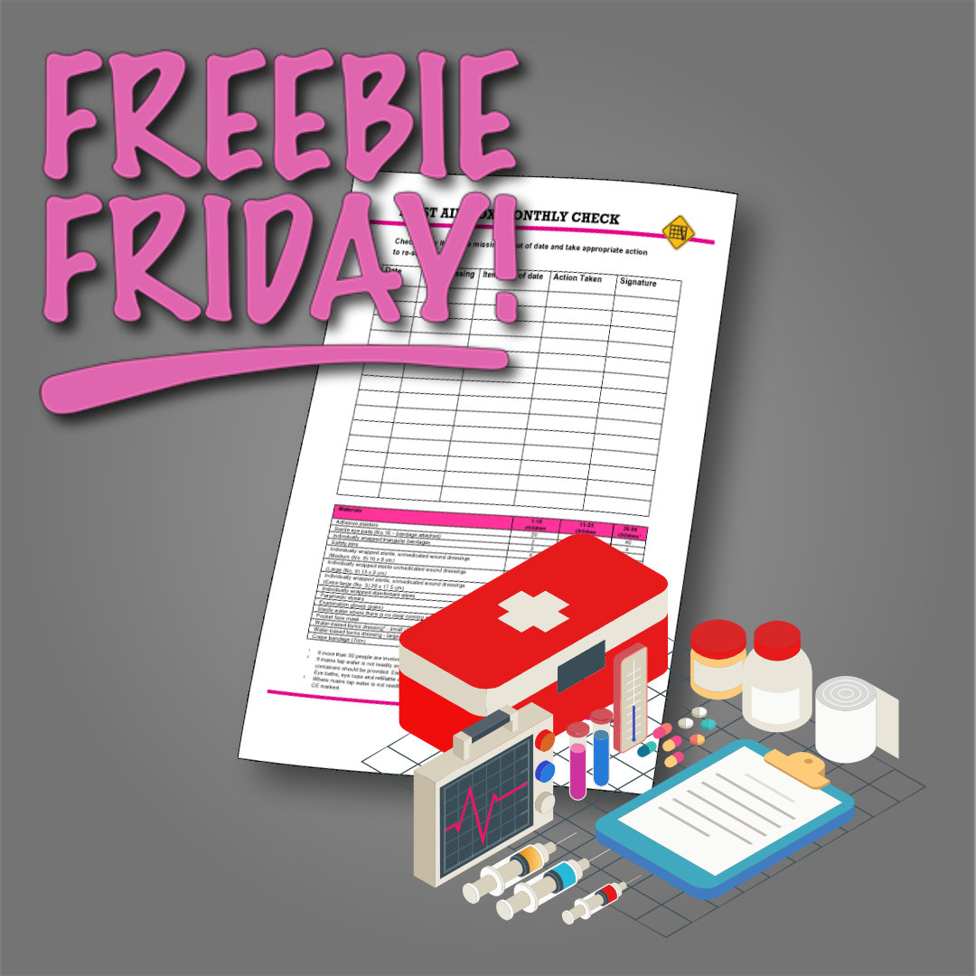 First Aid Box Checklist Friday Freebie Early Years Shop