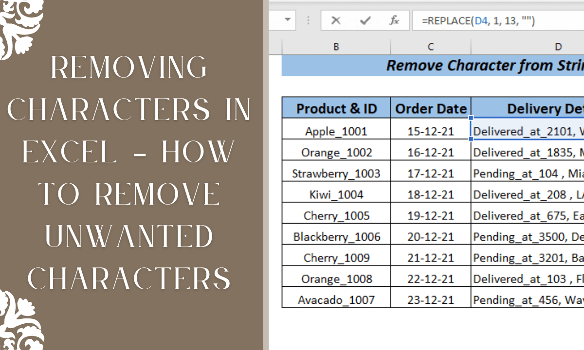 Removing Characters in Excel How to Remove Unwanted Characters Earn and Excel