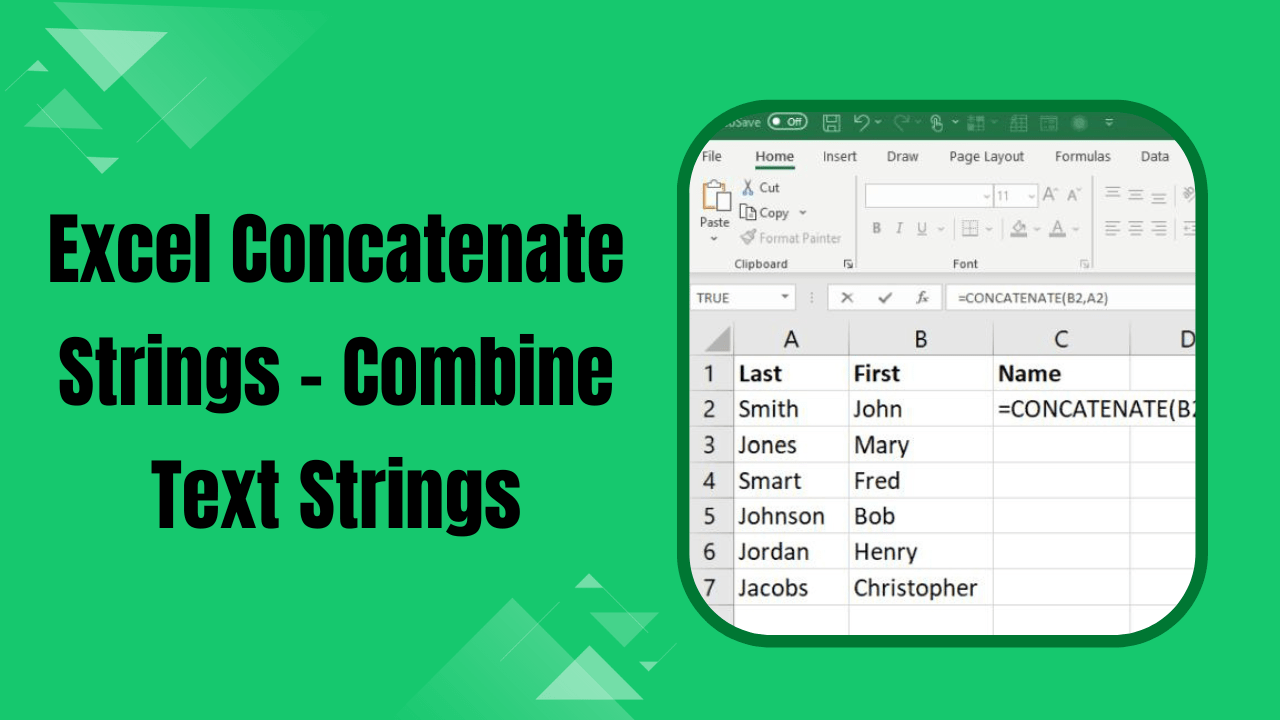 Excel Concatenate Strings Combine Text Strings Earn and Excel