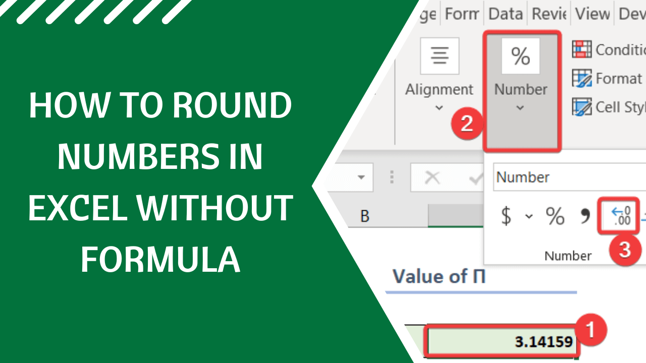 How to Round Numbers in Excel Without Formula Earn and Excel