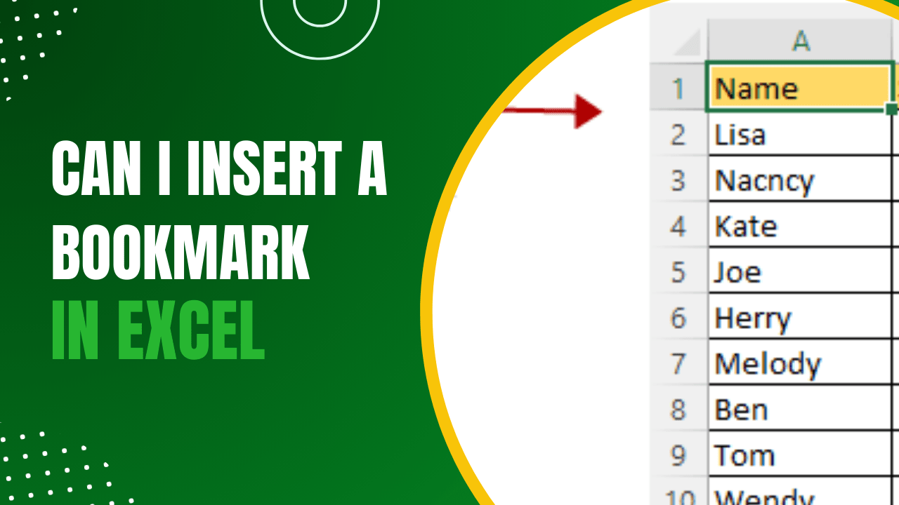 Can I Insert a Bookmark in Excel? Earn and Excel