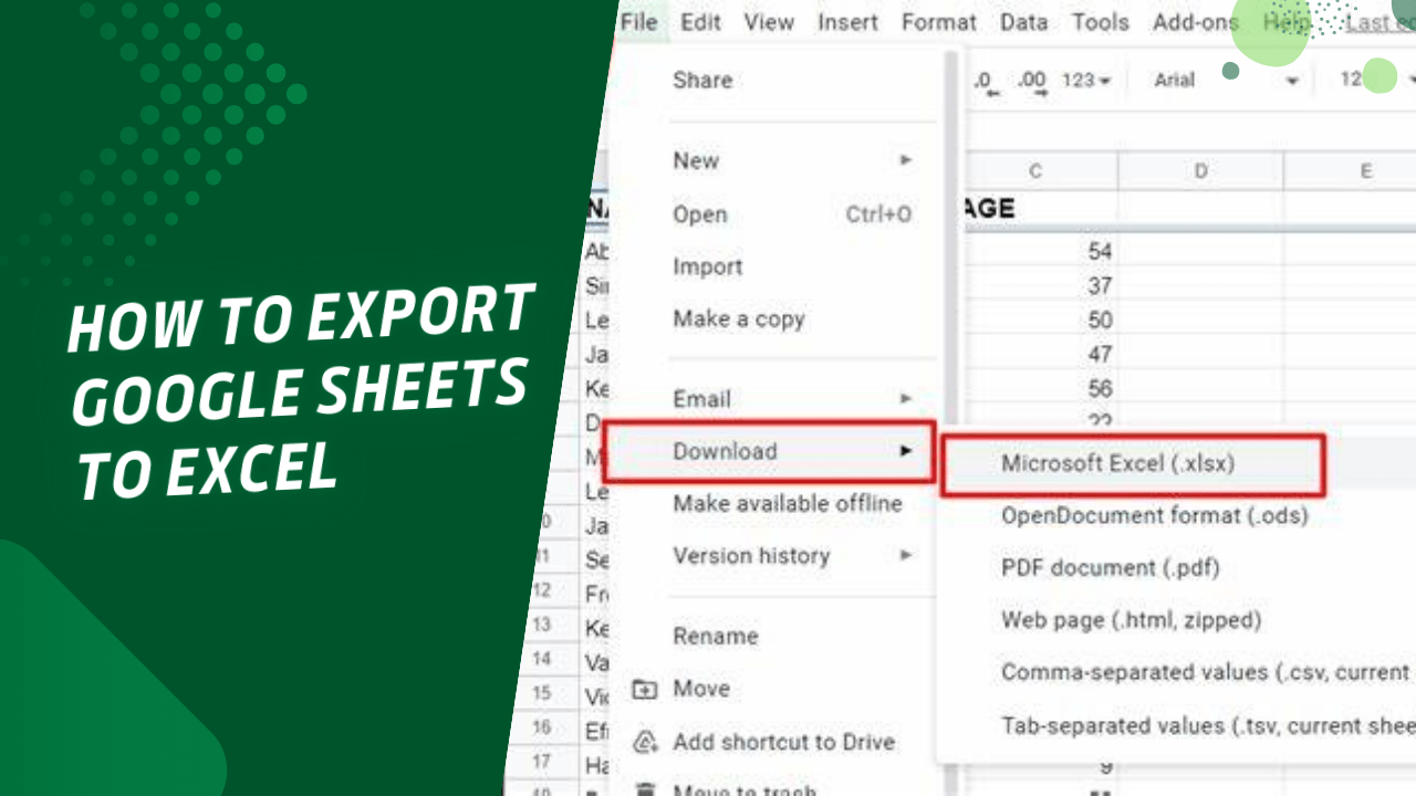 How to Export Google Sheets to Excel A Simple StepbyStep Guide