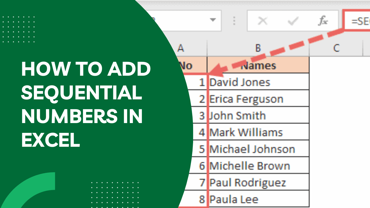 Unleash the Power of Sequences How to Add Sequential Numbers in Excel