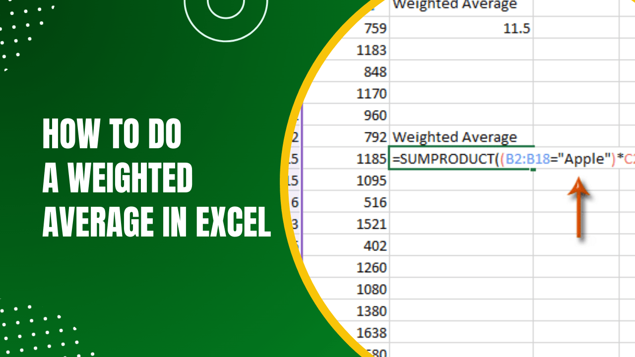 A StepbyStep Guide on How to Do a Weighted Average in Excel Earn