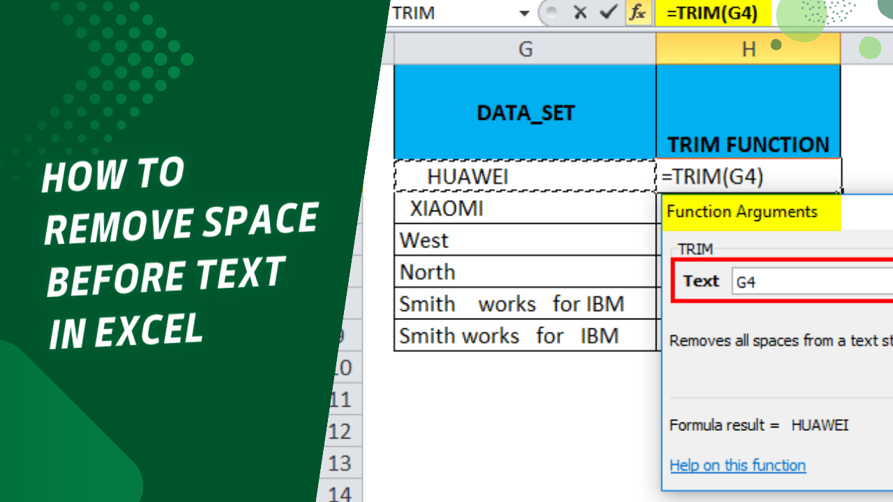 How to Remove Space Before Text in Excel A StepbyStep Guide Earn