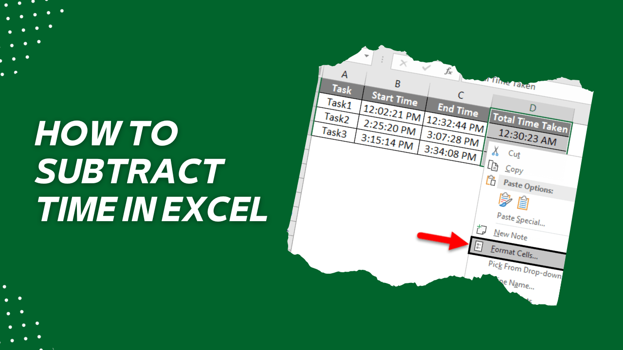 Time Management in Excel A Comprehensive Guide on How to Subtract Time