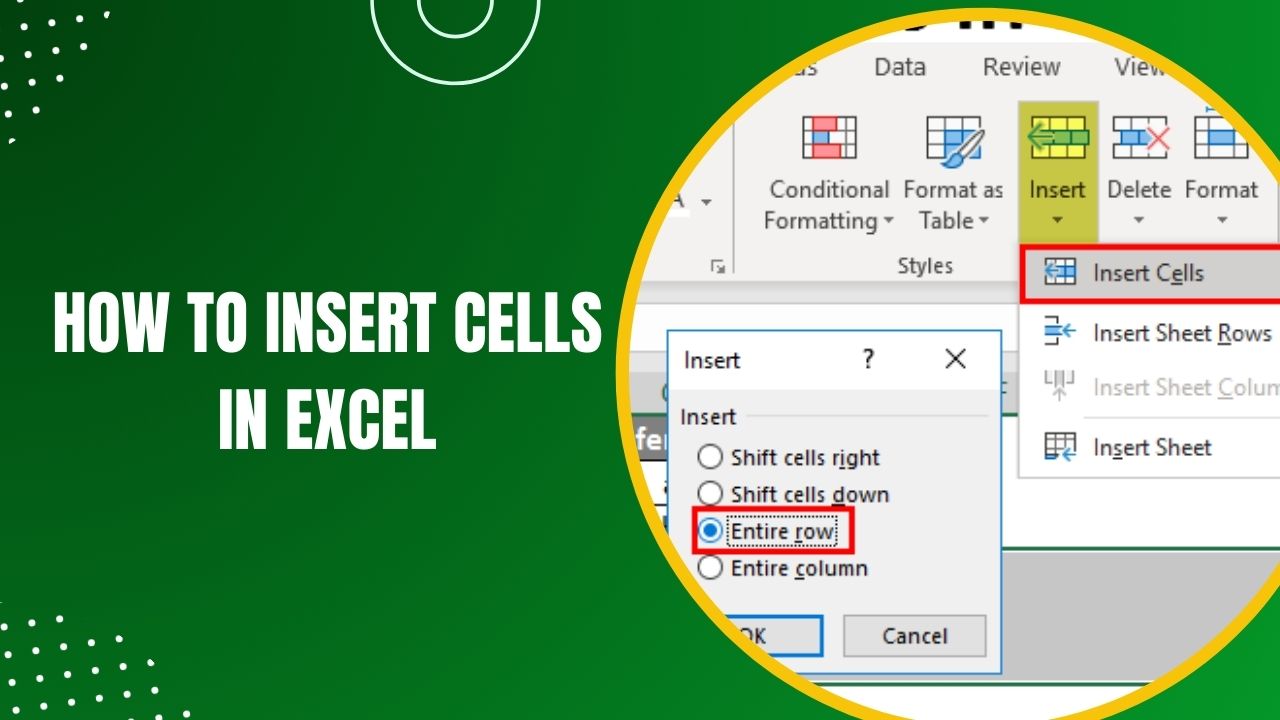 Excel Basics How to Insert Cells in Excel Earn and Excel