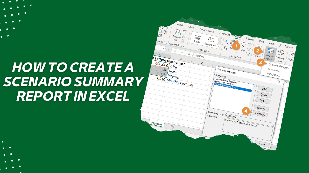 A StepbyStep Guide on How to Create a Scenario Summary Report in