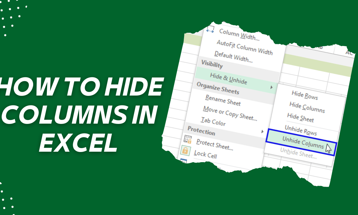 How to Hide Columns in Excel with Plus Sign and Unlocking its