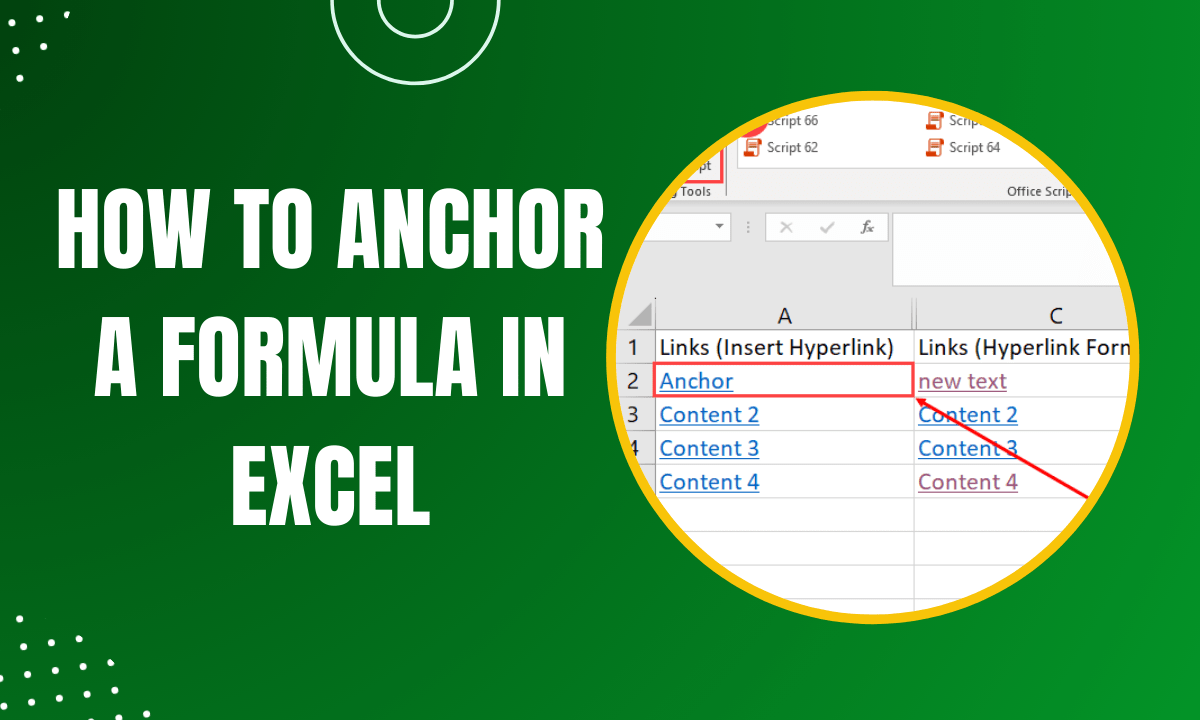 How to Anchor a Formula in Excel Earn and Excel