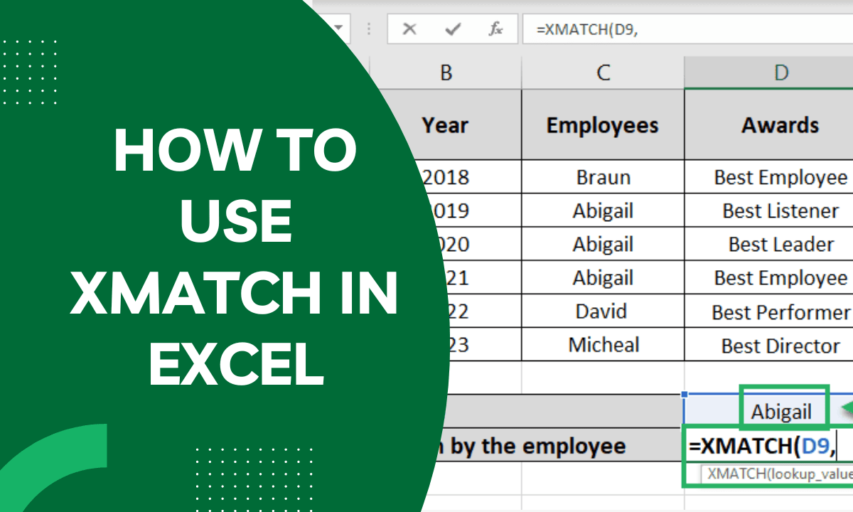 How to Use XMATCH in Excel Earn and Excel