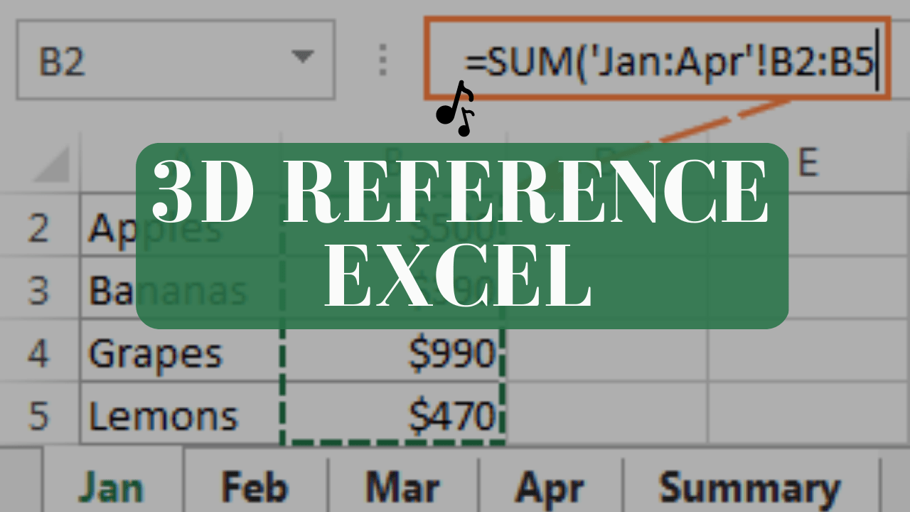 3D Reference Excel How to Use 3D Reference in Excel Earn & Excel