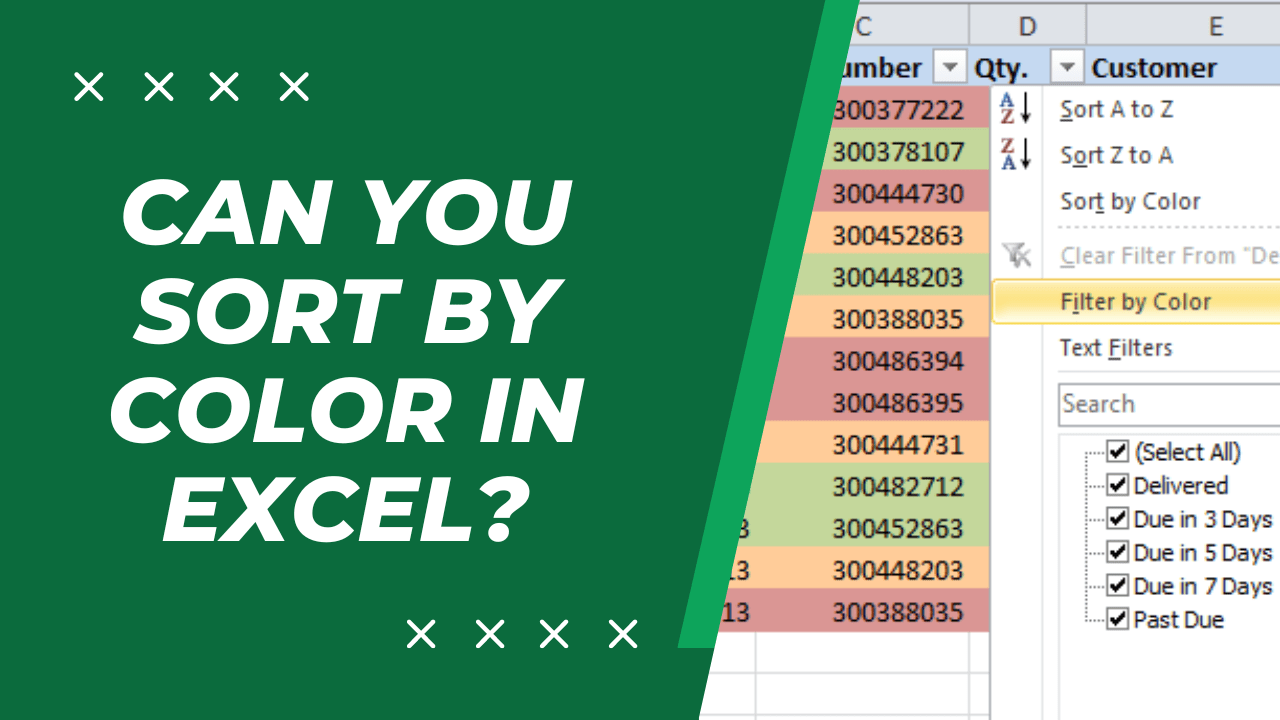 Can You Sort by Color in Excel? Earn & Excel