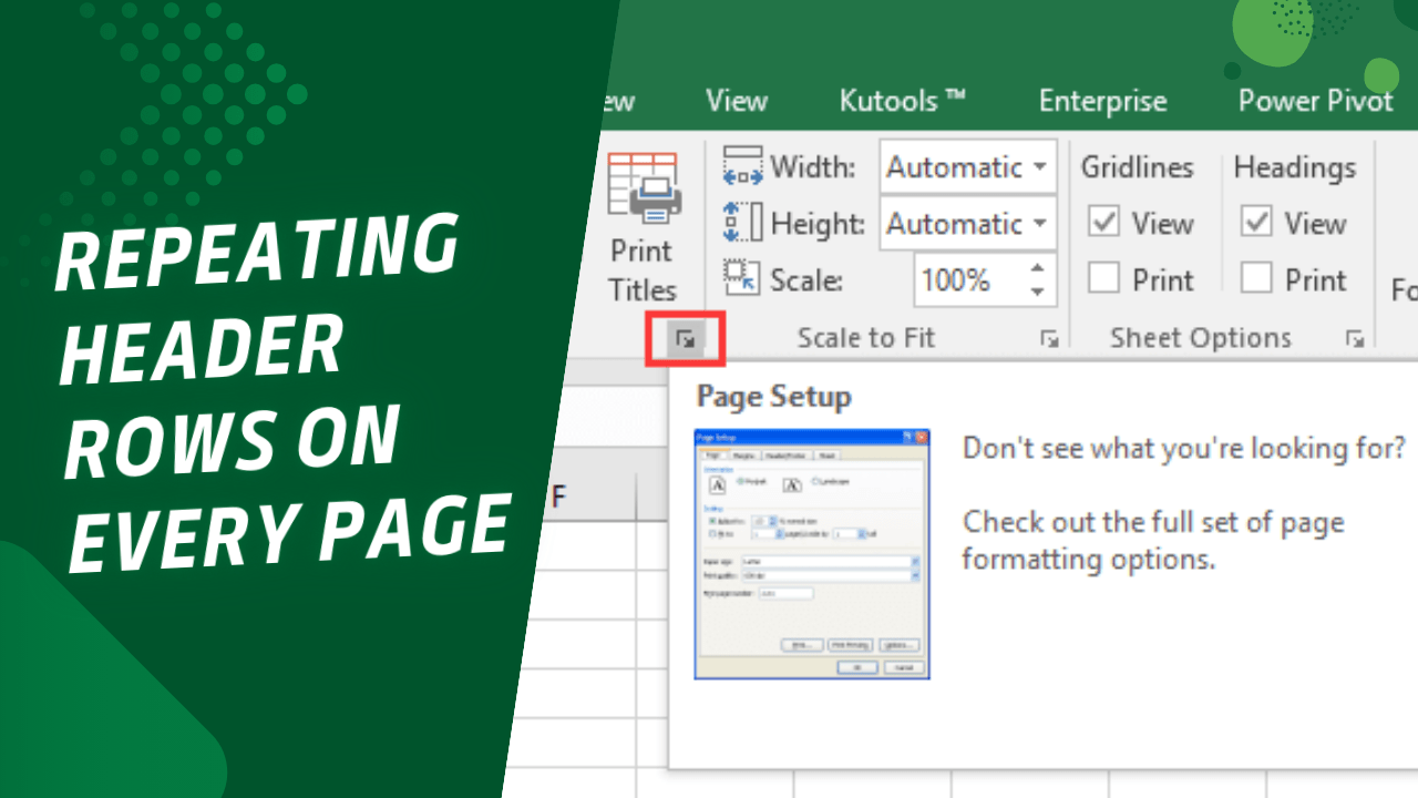 Enhance Your Excel Printing Repeating Header Rows on Every Page Earn