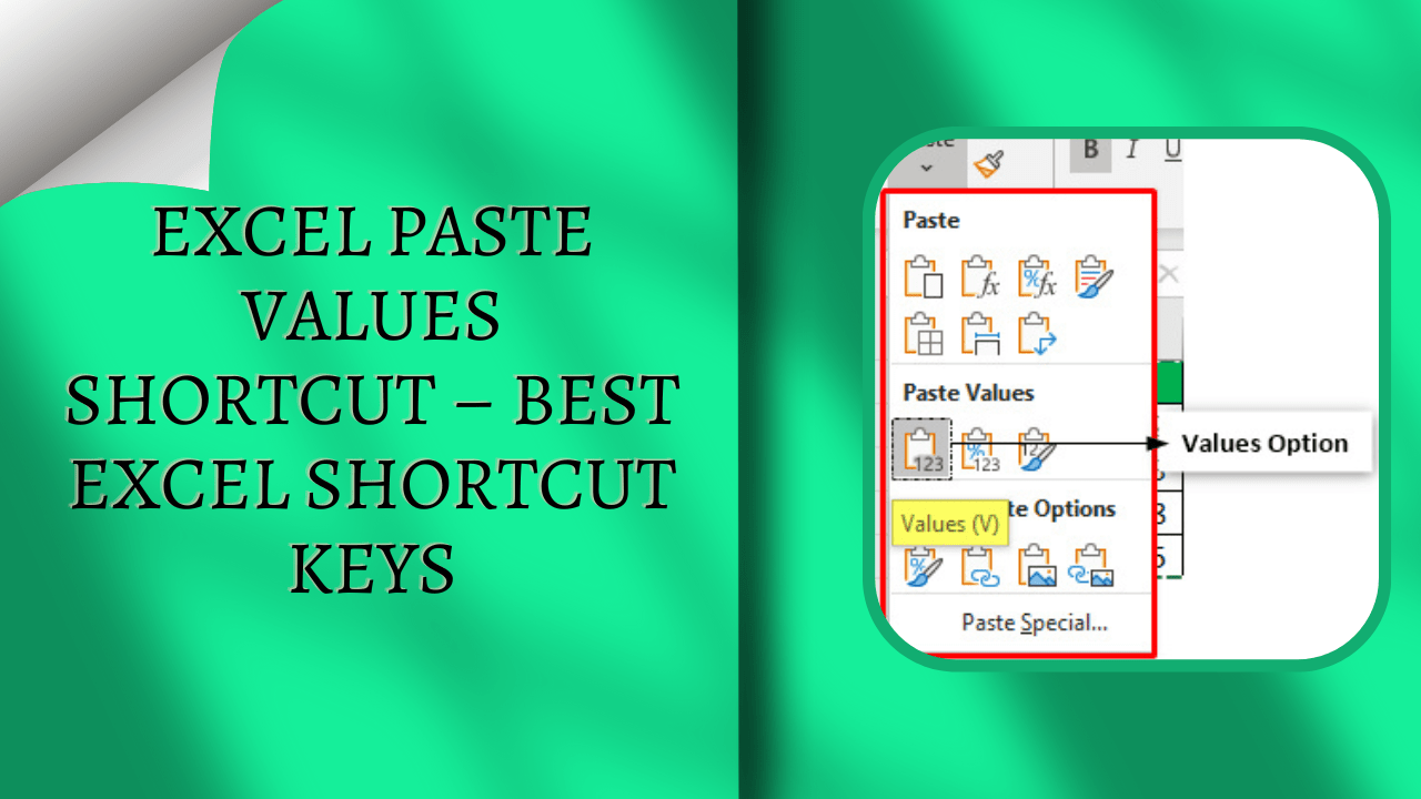 Excel Paste Values Shortcut Best Excel Shortcut Keys Earn & Excel