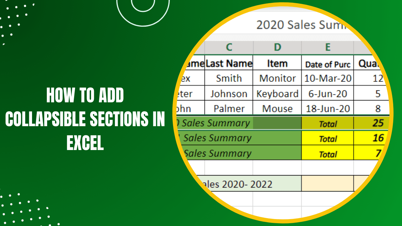 How to Add Collapsible Sections in Excel Unveiling Three Efficient Methods and Essential Tricks