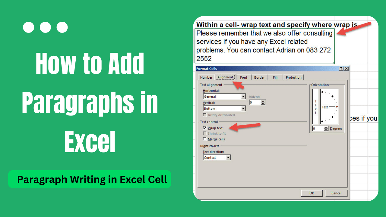 How to Add Paragraphs in Excel Paragraph Writing in Excel Cell Earn