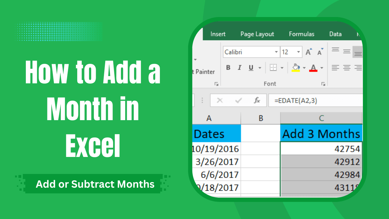 How to Add a Month in Excel Add or Subtract Months Earn & Excel
