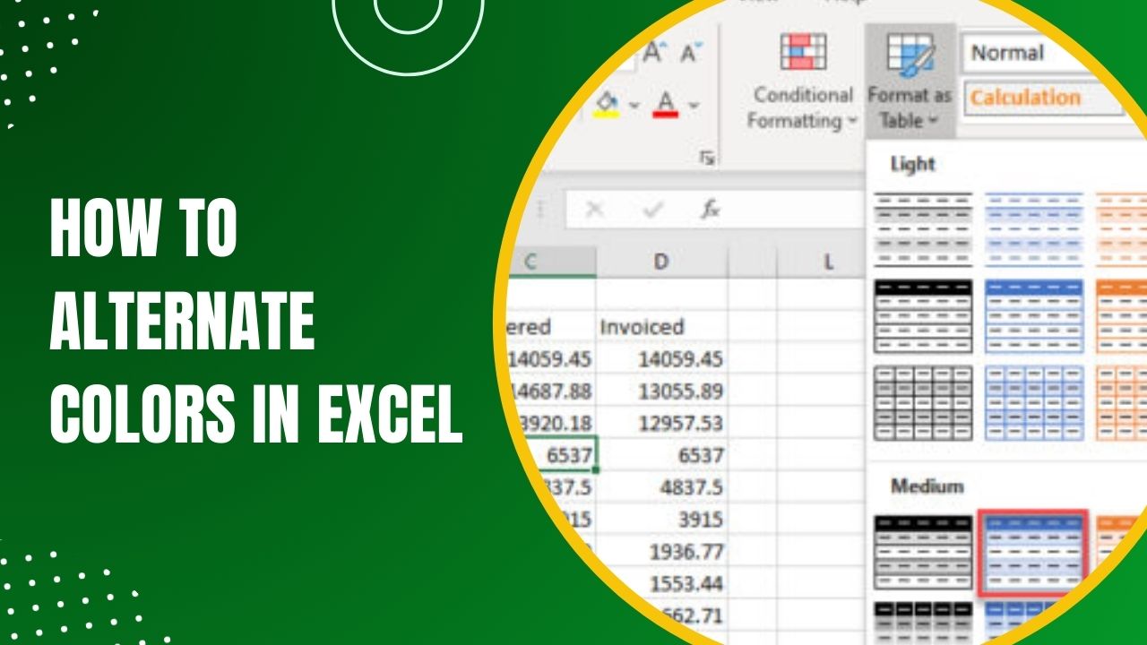 How to Alternate Colors in Excel Jazzing Up Your Spreadsheets with
