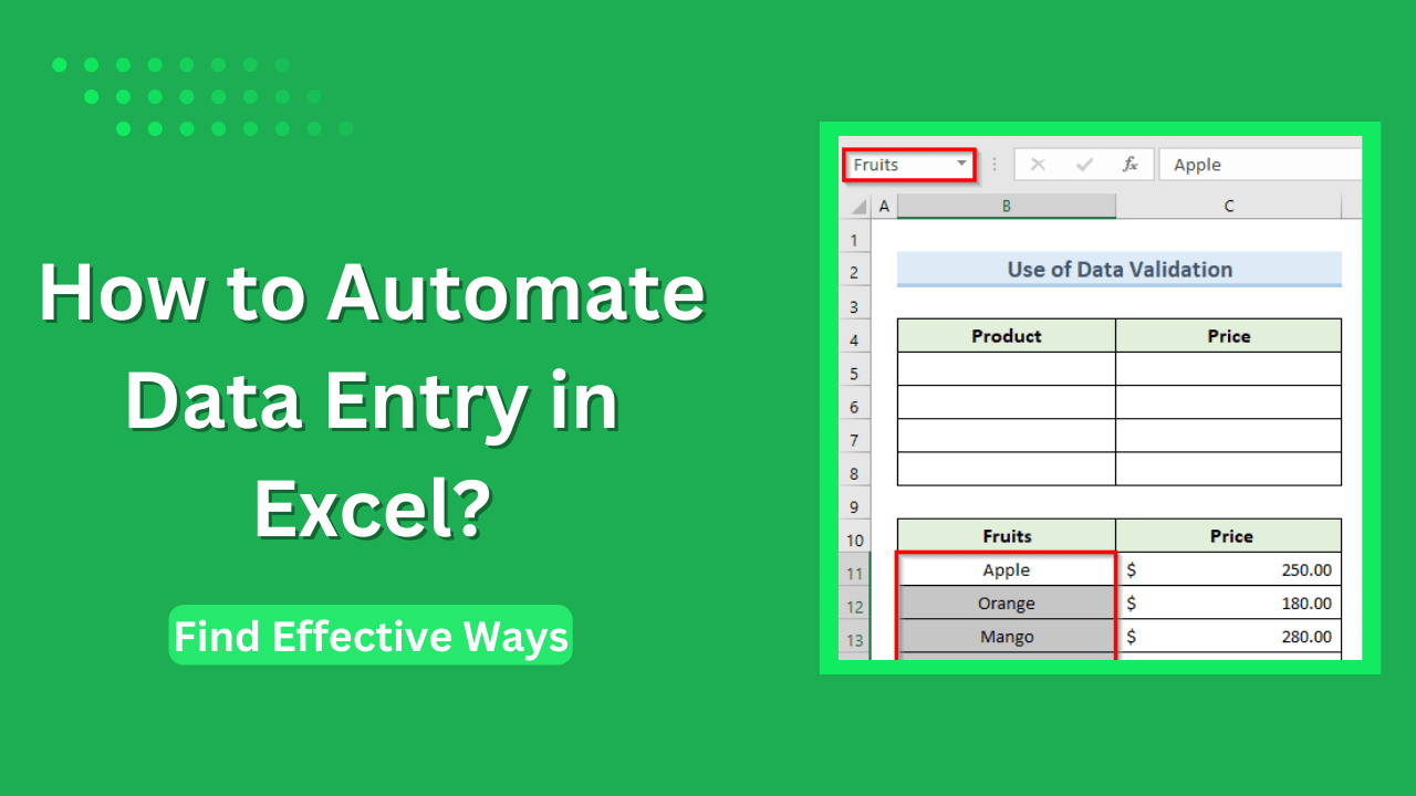 How to Automate Data Entry in Excel Find Effective Ways Earn & Excel