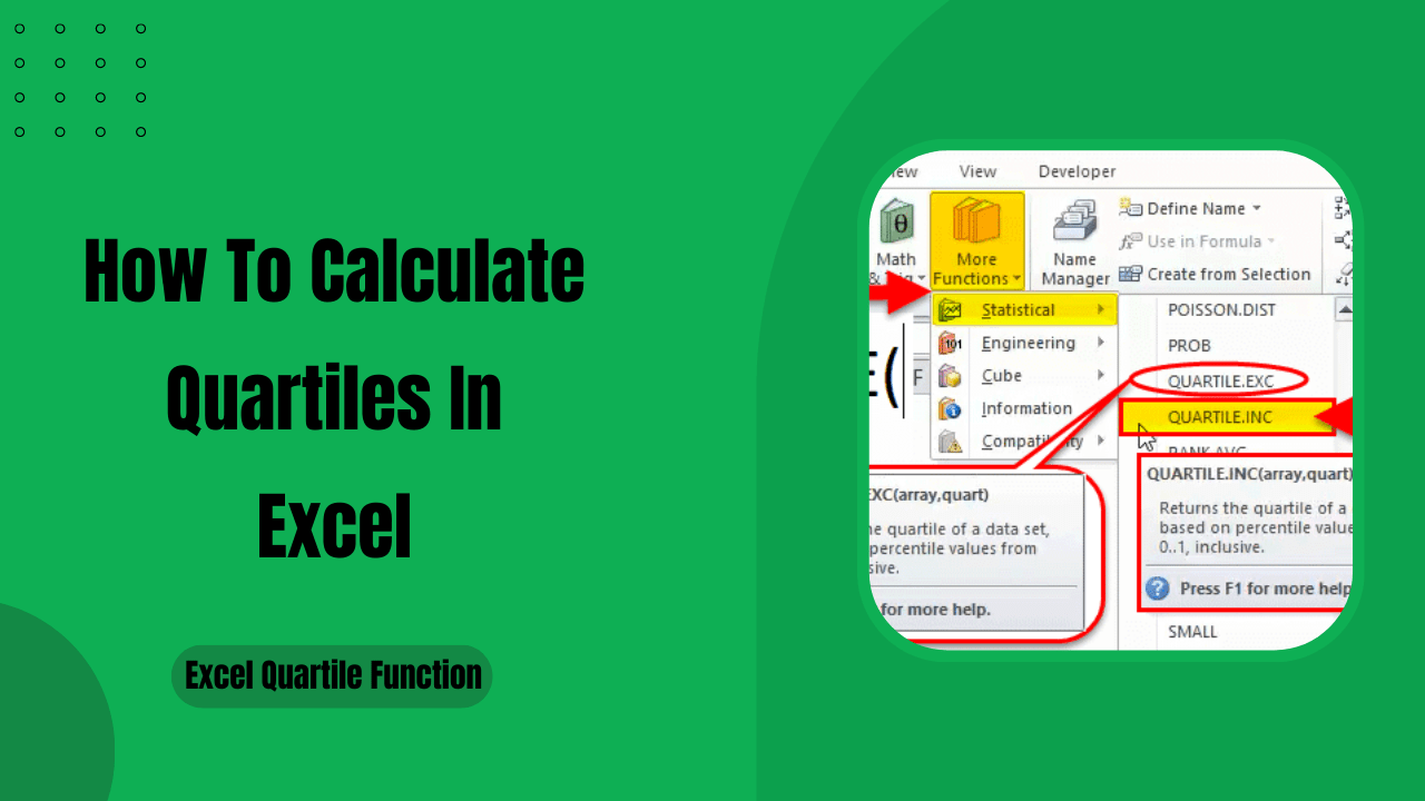 How to Calculate Quartiles in Excel Excel Quartile Function Earn