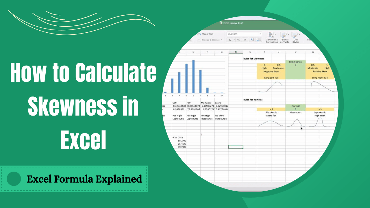 How to Calculate Skewness in Excel Excel Formula Explained Earn & Excel