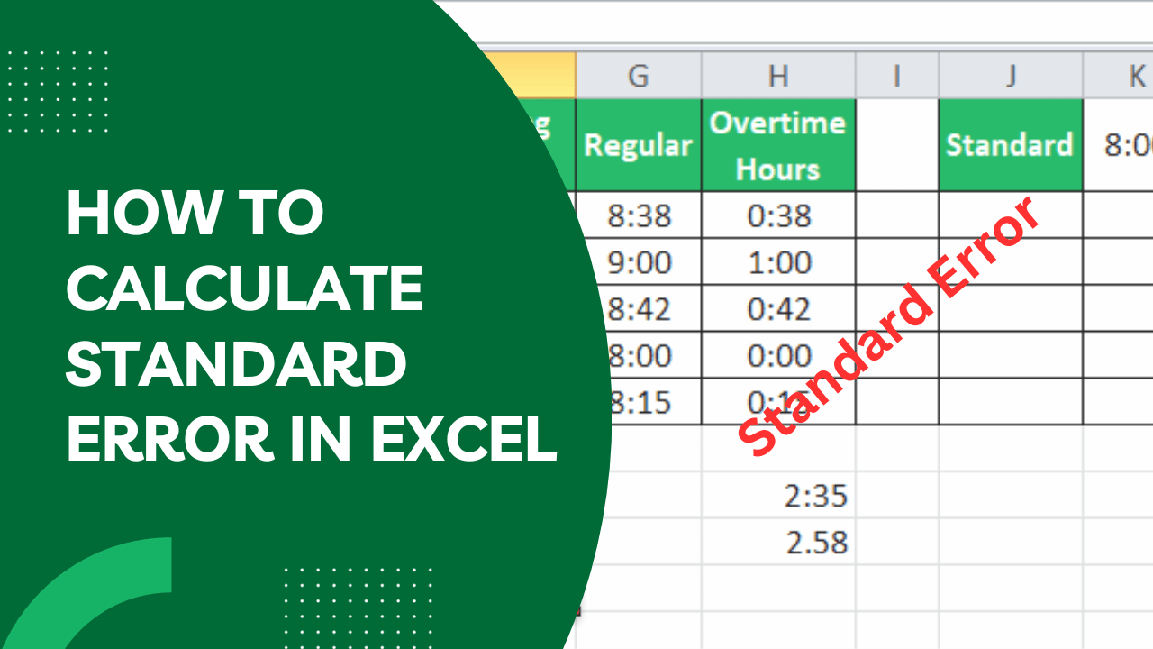 How to Calculate Standard Error in Excel Earn & Excel