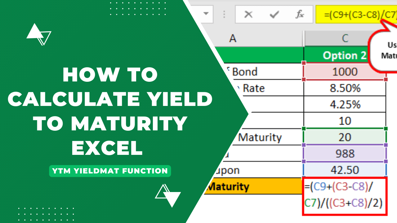 How to Calculate Yield to Maturity Excel YTM YIELDMAT Function Earn & Excel