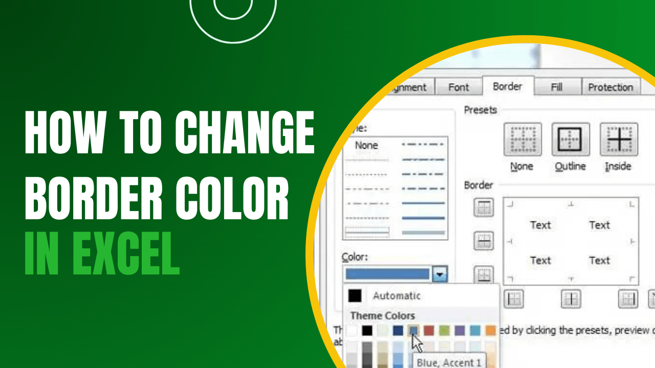 How to Change Border Color in Excel Earn & Excel