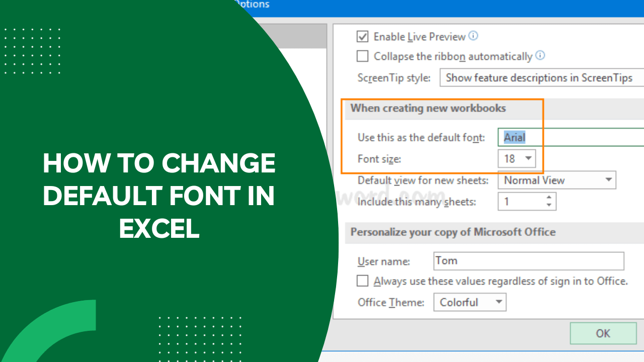 How to Change Default Font in Excel A Guide to Customizing Your