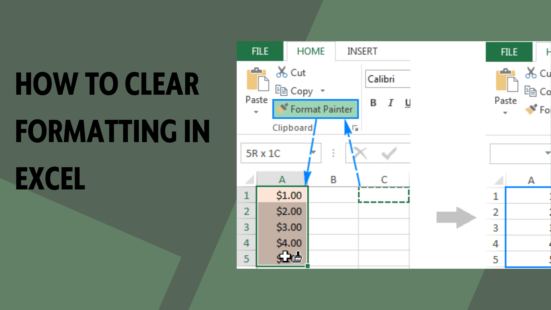 Quickly Remove Call Formatting How to Clear Formatting in Excel
