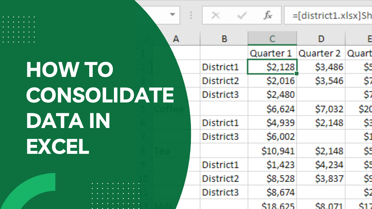 How to Consolidate Data in Excel