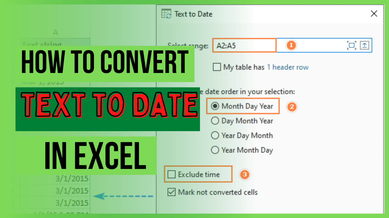 How to Convert Text to Date in Excel Covert Dates Stored as Text to