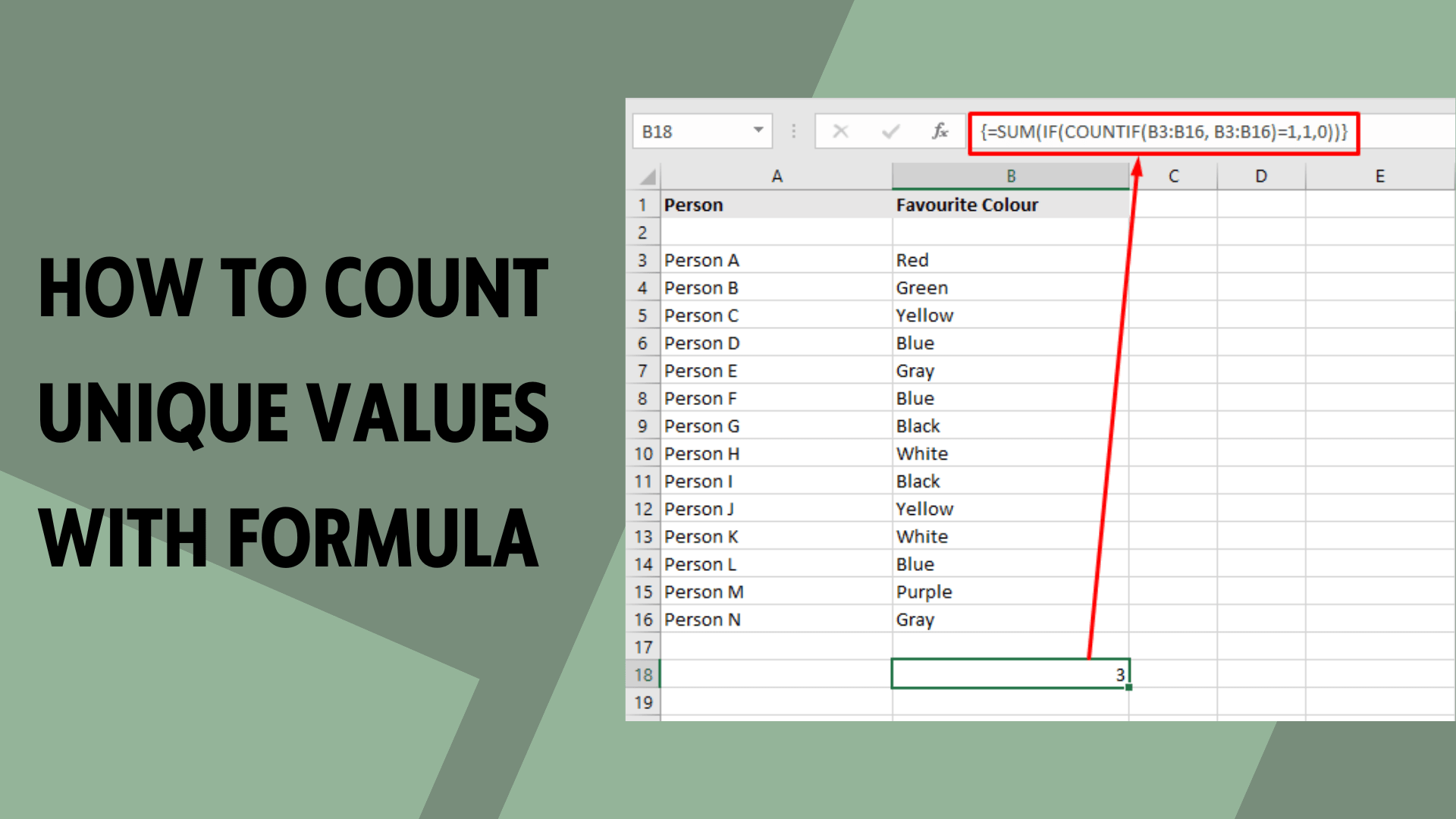 Count Unique Values Excel How to Count Unique Values with Formula