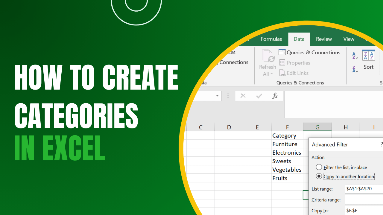 How to Create Categories in Excel A StepbyStep Guide Earn & Excel