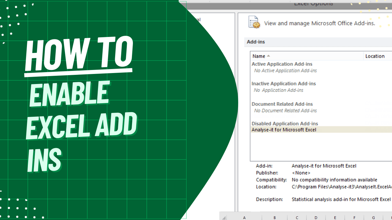 How to Enable Excel Add Ins