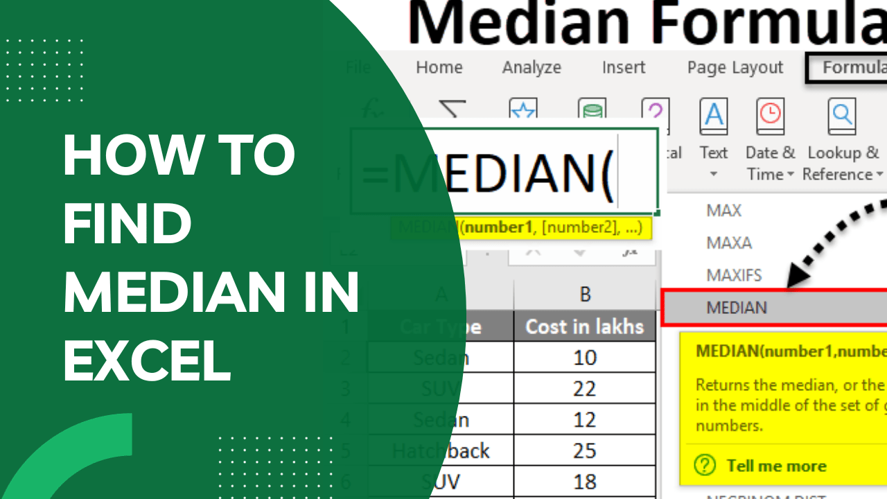 How to Find Median in Excel