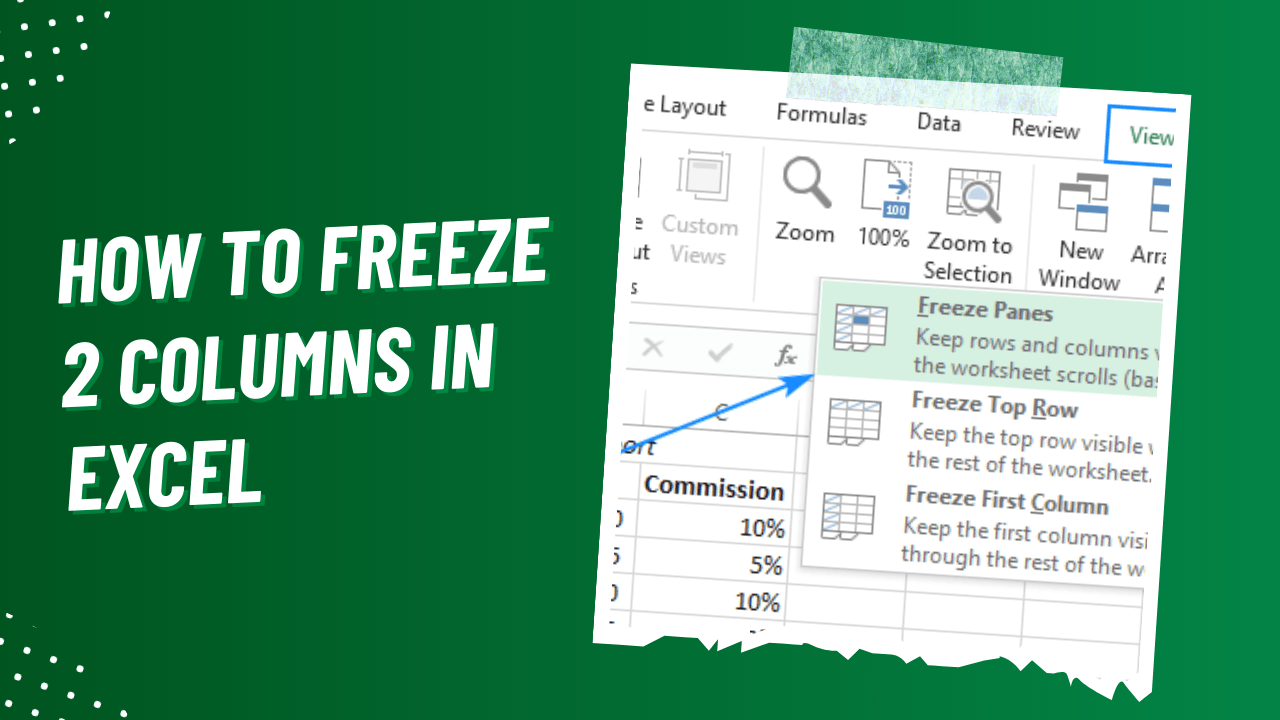 How to Freeze 2 Columns in Excel