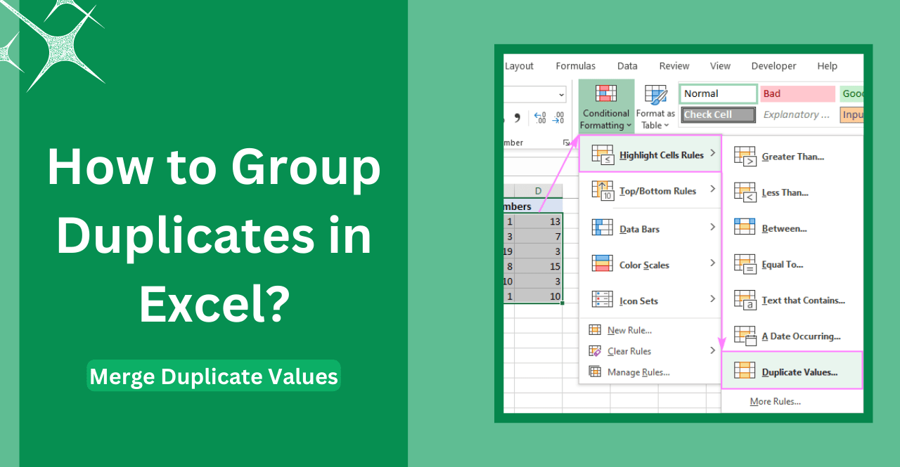How to Group Duplicates in Excel Merge Duplicate Values Earn & Excel