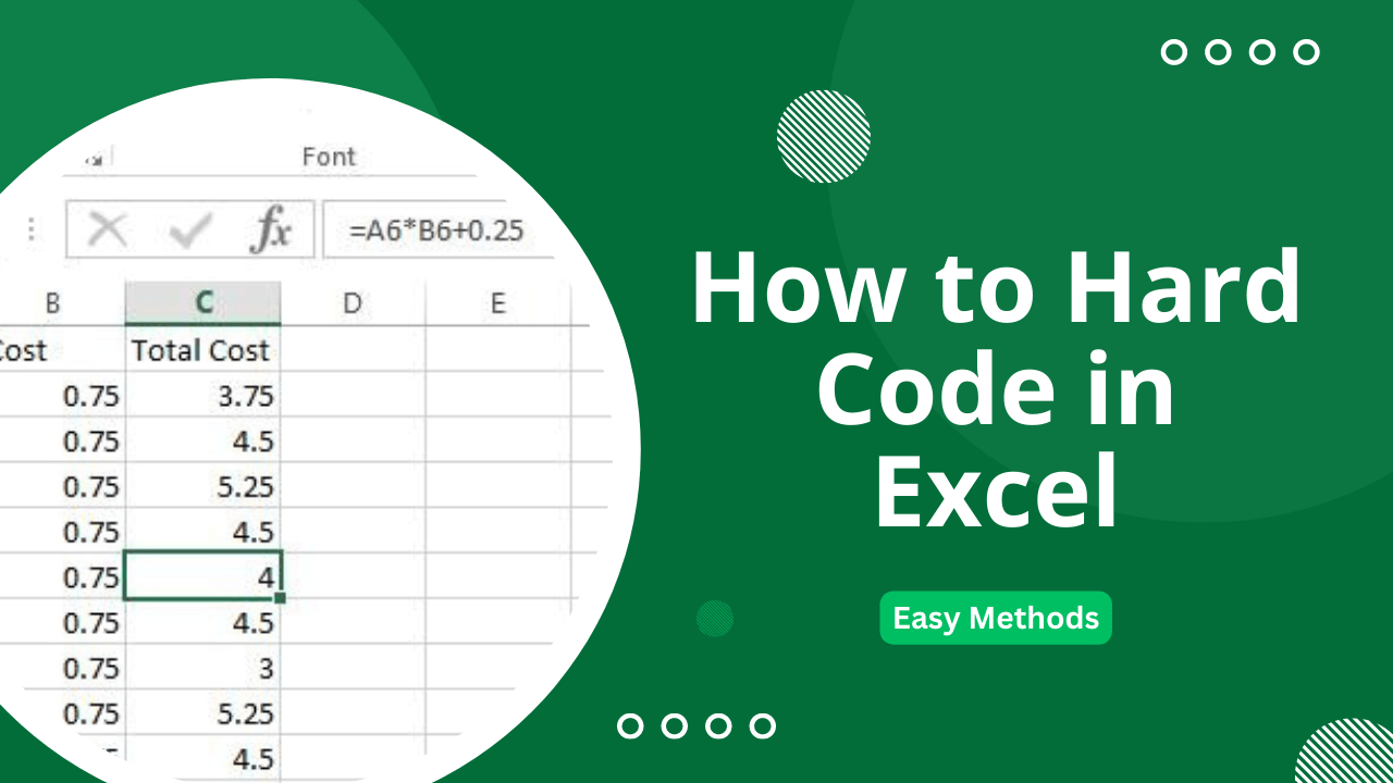 How to Hard Code in Excel Easy Methods Earn & Excel