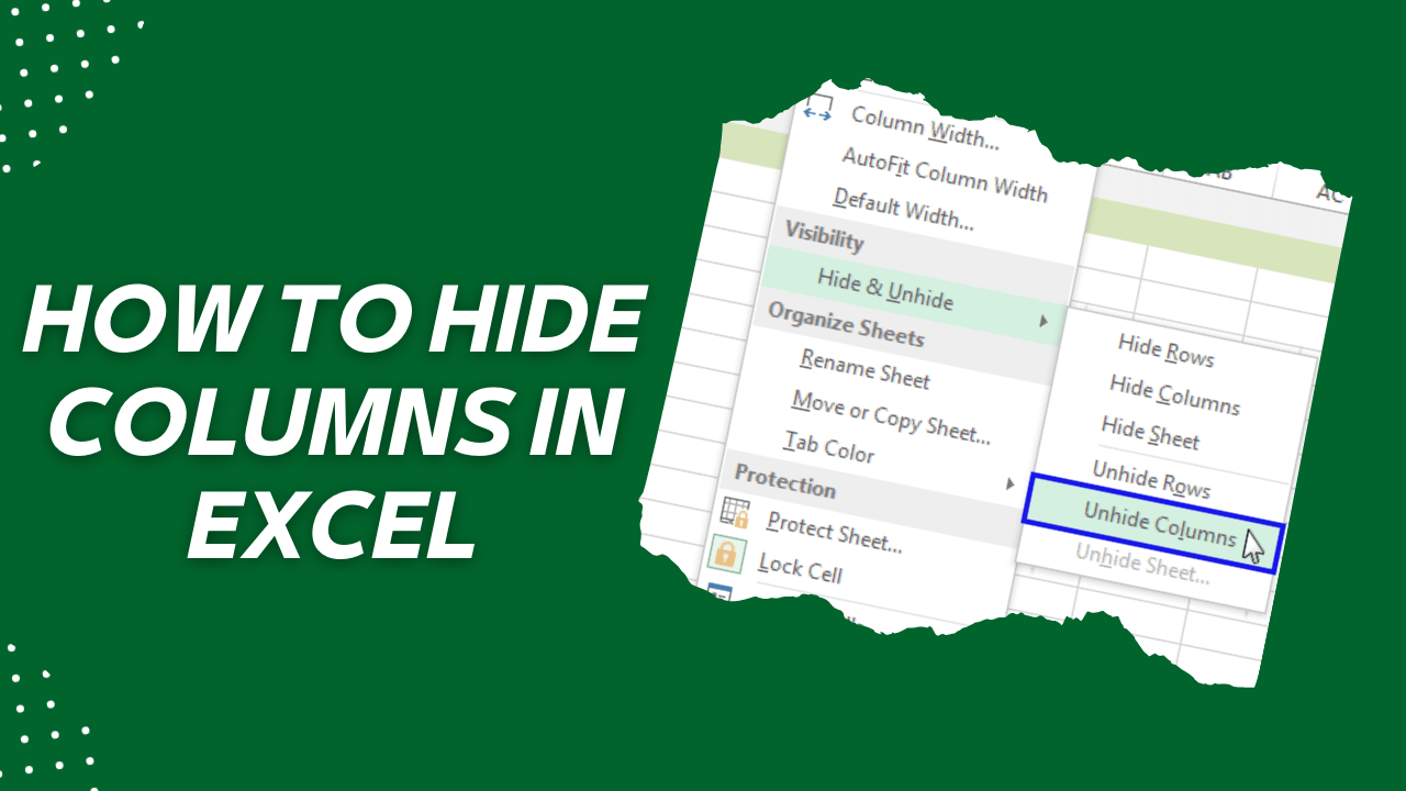 How to Hide Columns in Excel with Plus Sign and Unlocking its