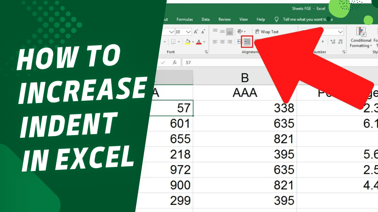 How to Increase Indent in Excel A StepbyStep Guide Earn & Excel