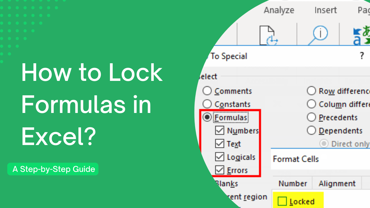 How to Lock Formulas in Excel A StepbyStep Guide Earn & Excel