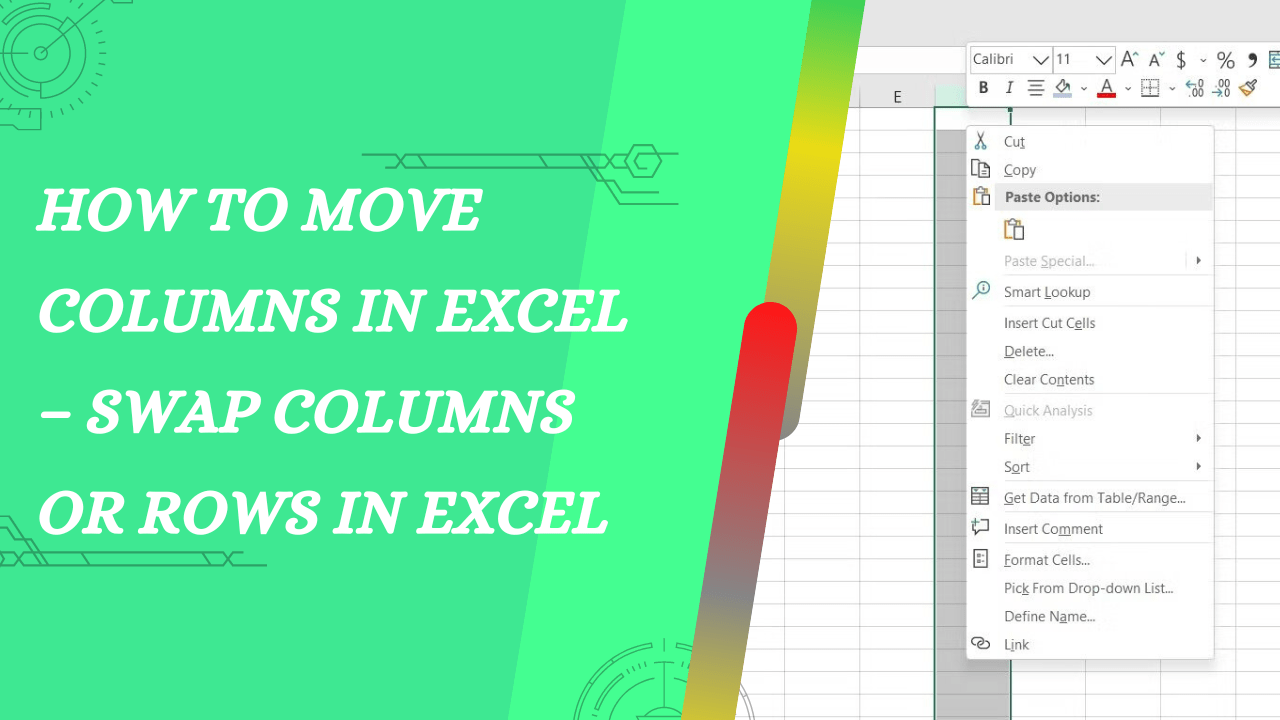 How to Move Columns in Excel Swap Columns or Rows in Excel Earn & Excel